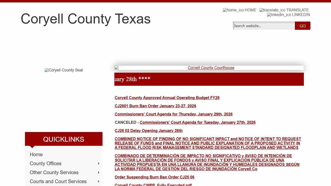 Home Page - Coryell County